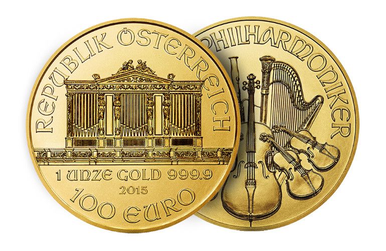Gold Austrian Philharmonic coin
