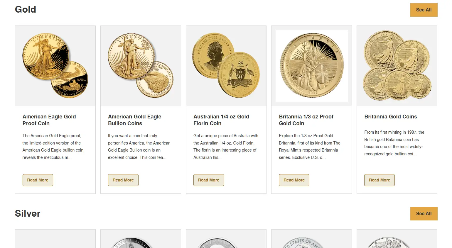 Birch Gold Group' product catalog with photos Birch Gold Group product catalog with photos