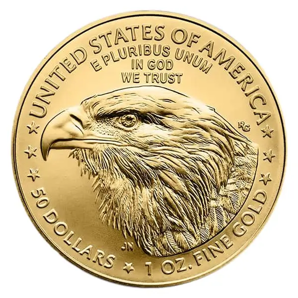 Reverse of American Eagle Gold coin Amreican Eagle Gold Coin Back